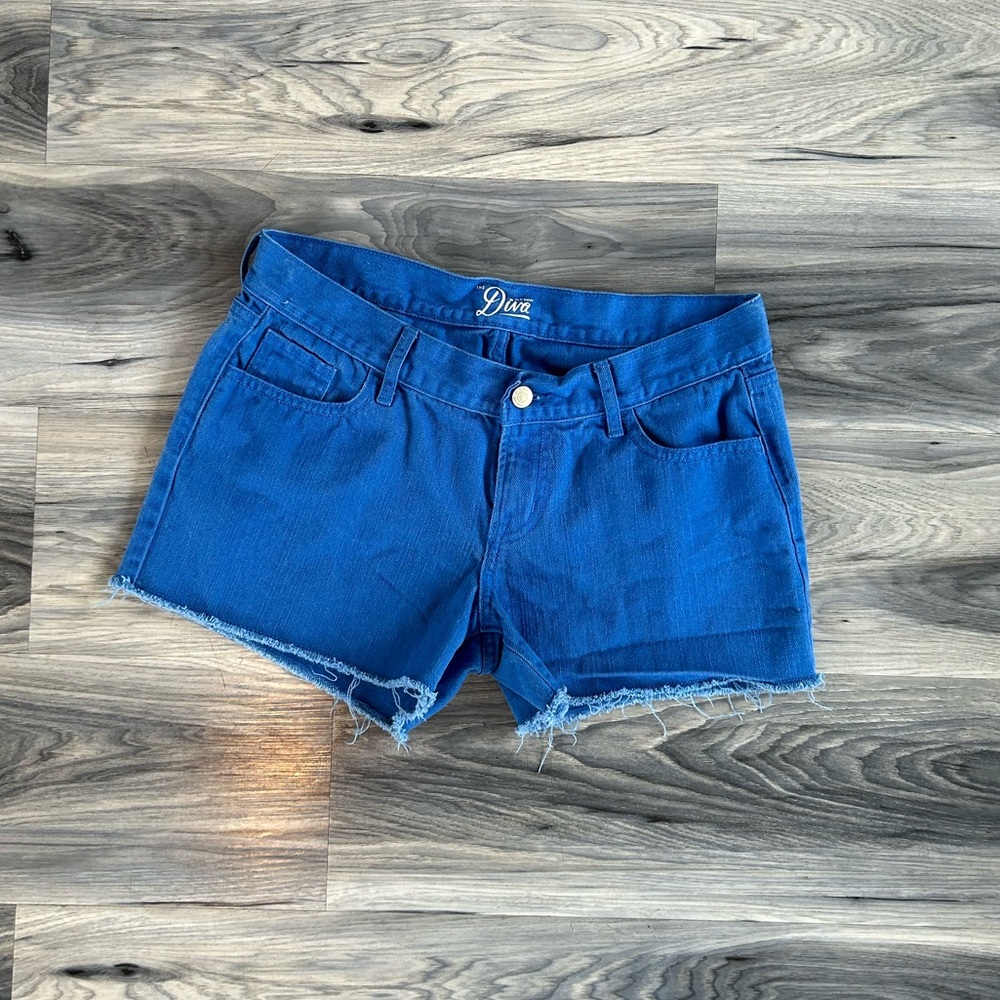 Blue Cut Off The Diva Denim Shorts